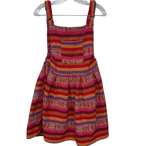 Women's Colorful Guatemalan Striped Jumper Dress - Picture 1 of 5